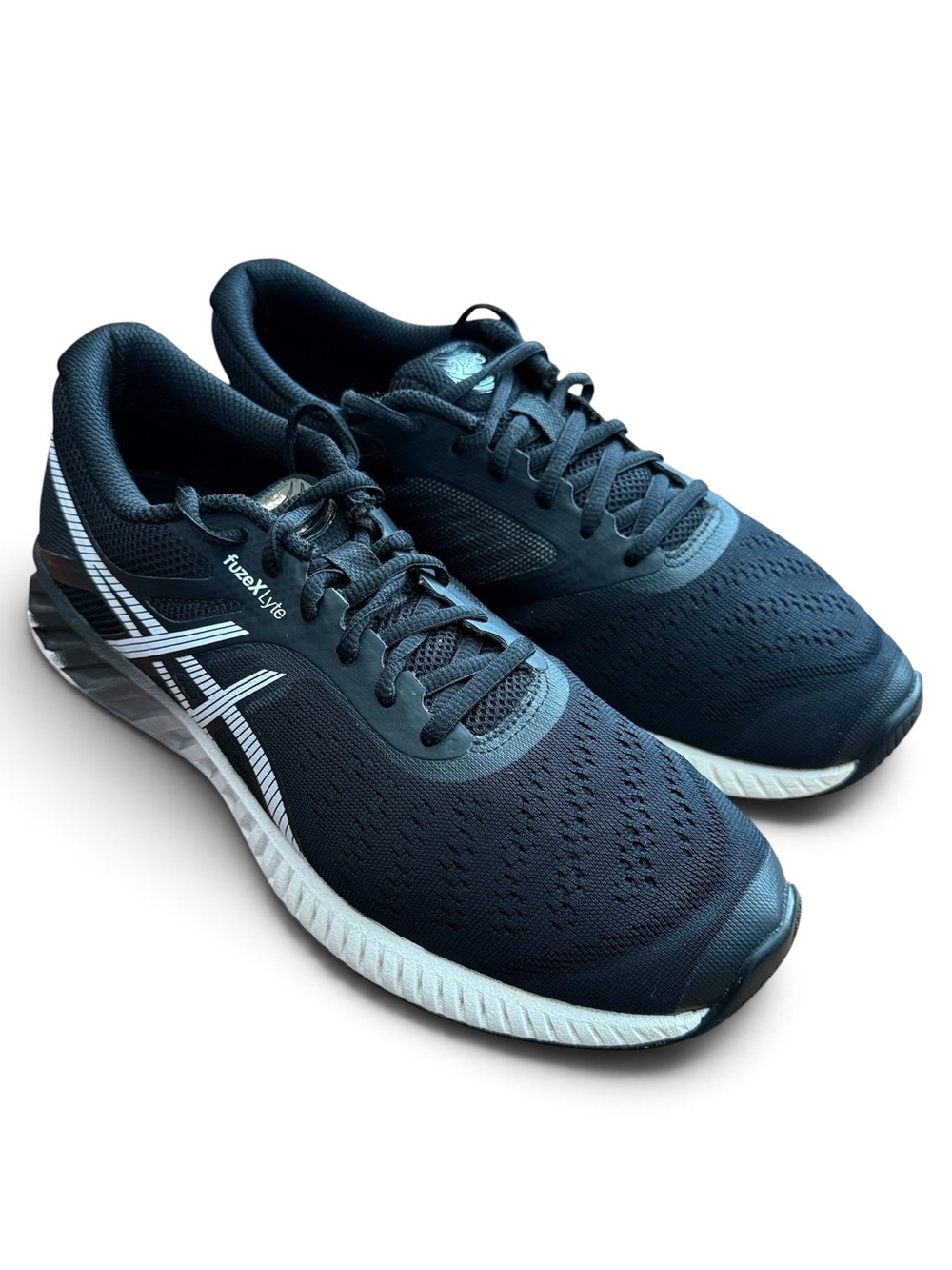 ASICS FuzeX Lyte Running Shoes Women’s 9 Black White T670N Lightweight